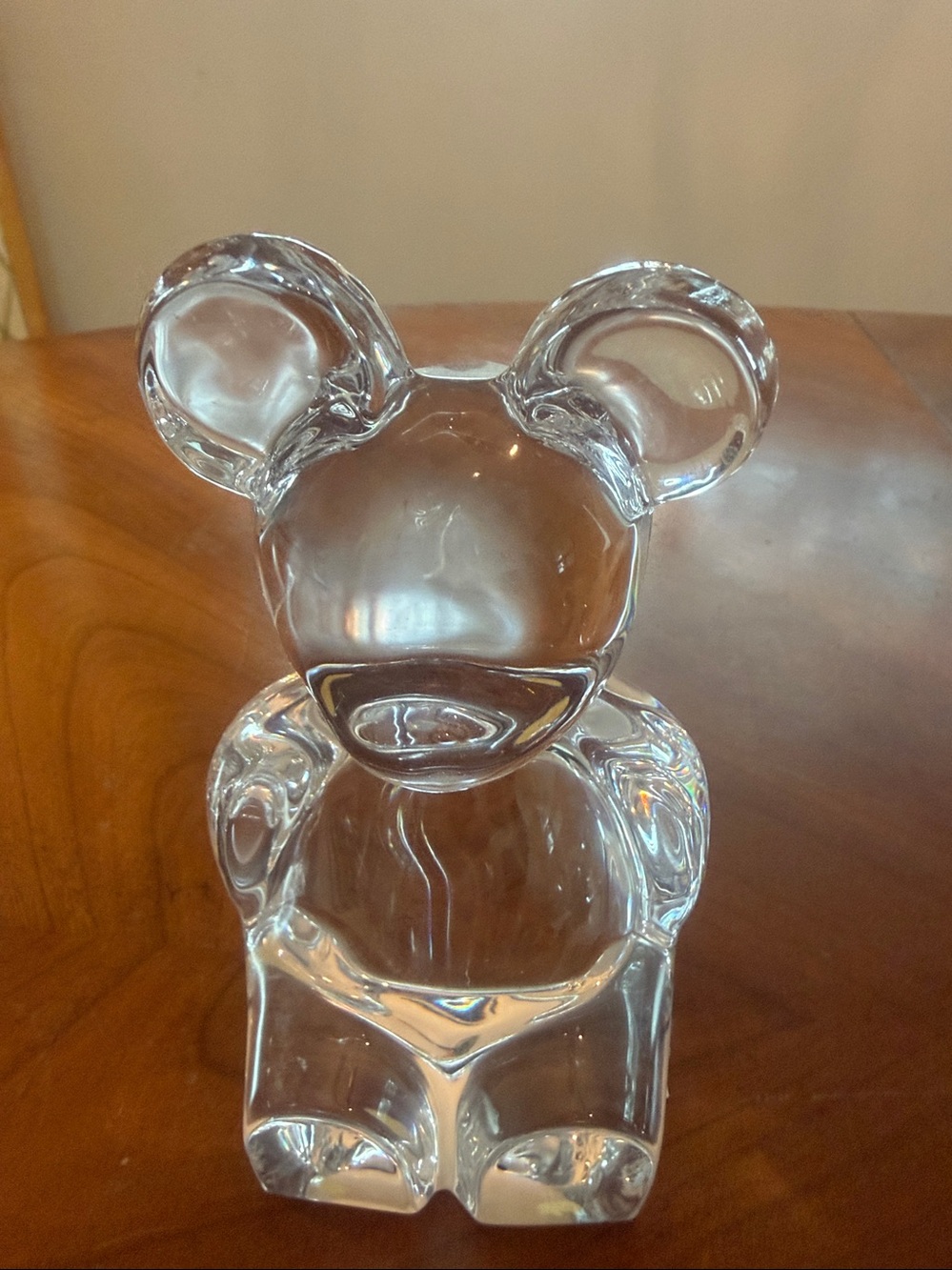 Orrefors Sweden made crystal teddy bear.